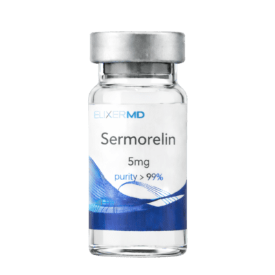 Sermorelin peptide vial for research